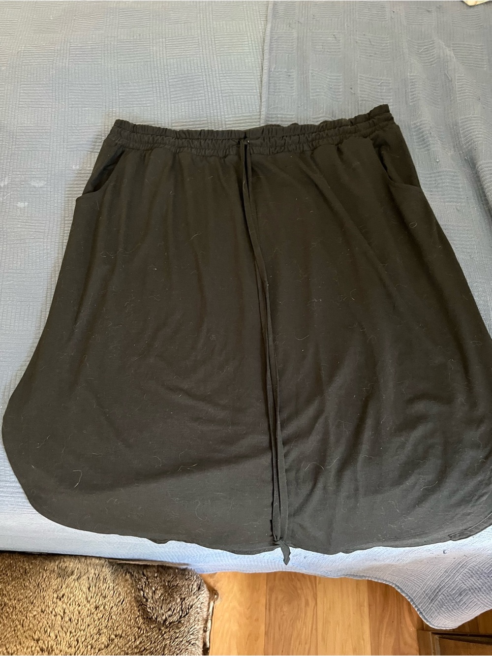 Columbia Black Women's Drawstring Waist Skirt XXL knee length